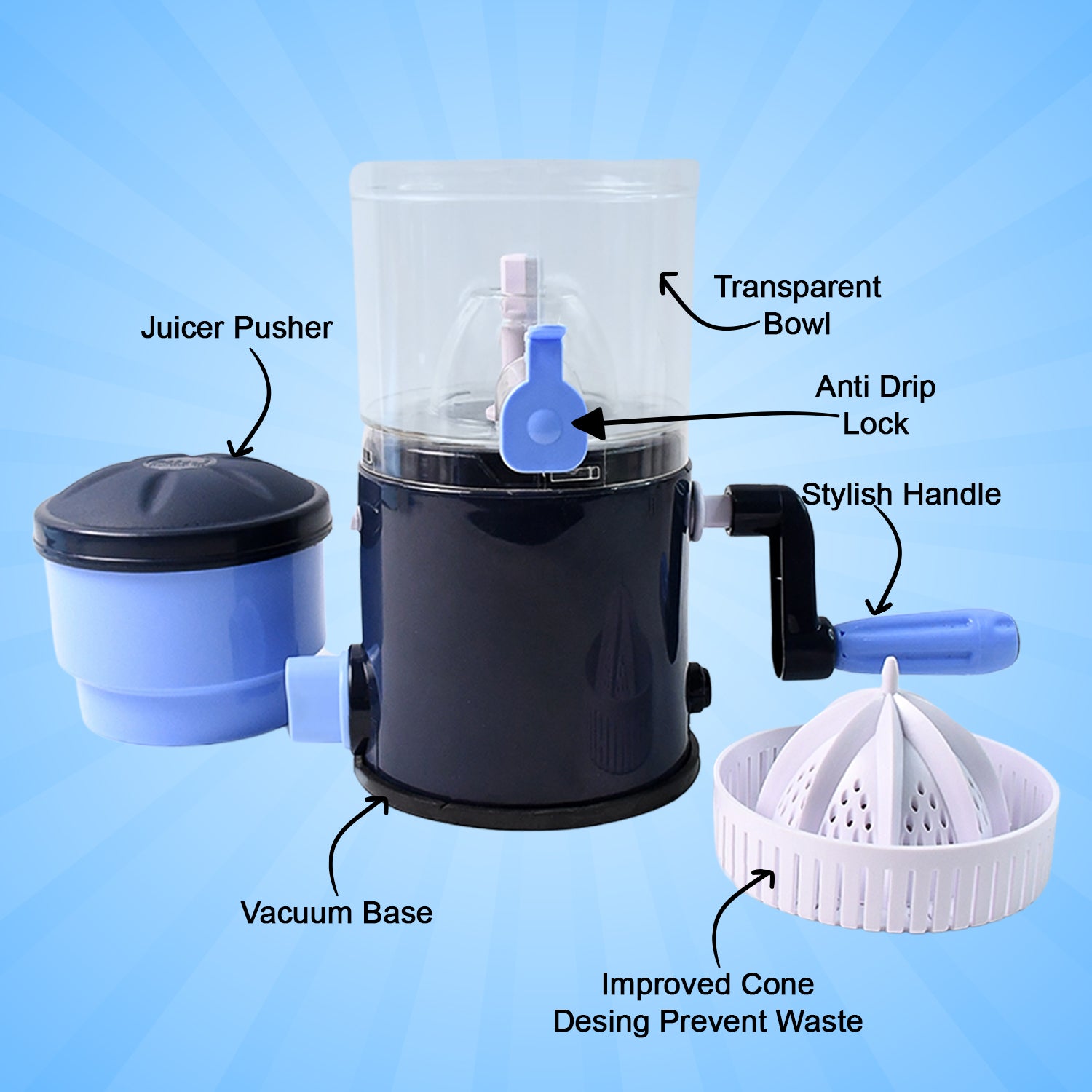 Ritu Hand Operated Compact Manual Juicer (Multicolor  1 Pc) Ritu Hand Operated Compact Manual Juicer (Multicolor  1 Pc)